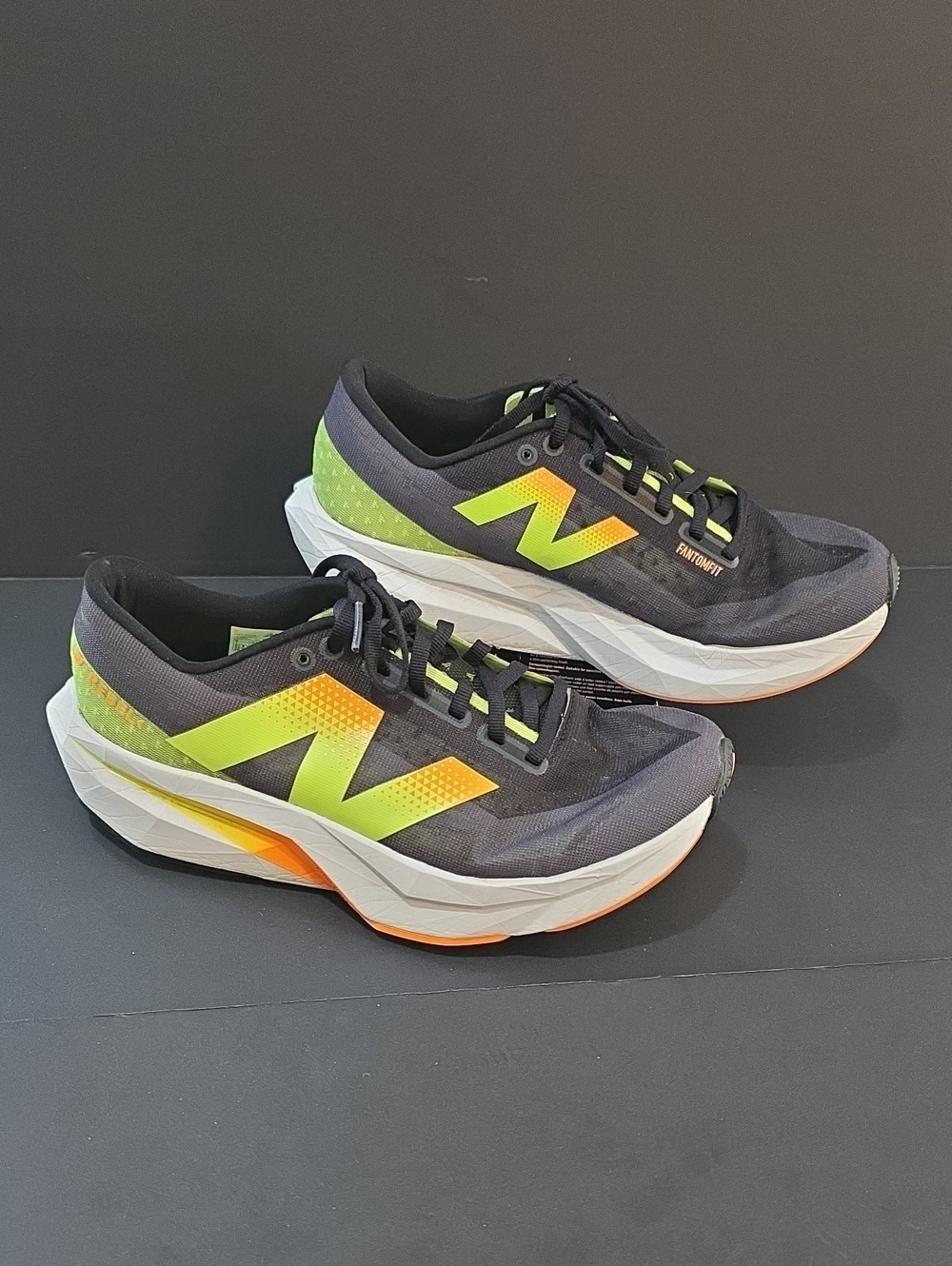 New Balance FuelCell Rebel FantomFit Women's Shoes - Black Neon& Orange Size 9